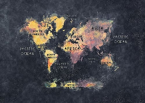 Map of the World (35) Art Print