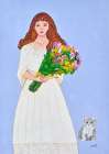 Woman in White Dress Art Print