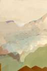 Peachy Mountain Range 3 Art Print