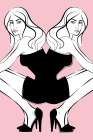 Twin sisters Minimalist Print