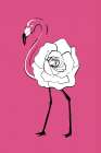 Rose Flamingo Art Print