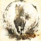 Horse Vintage Art Illustration 14 Art Print