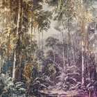 Jungle Forest Art Illustration 02 Art Print
