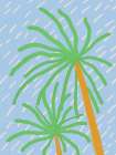 Palm in the wind Art Print