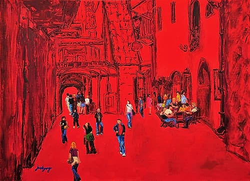Town Red Art Print