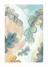 Watercolor Oak Leafs Coastal Print
