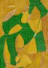 Gold and green abstract Art Print