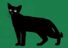 Black cat Art Print by Sharyn Bursic