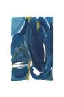 Navy Gold Abstract 1 Art Print