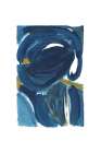 Navy Gold Abstract 2 Art Print