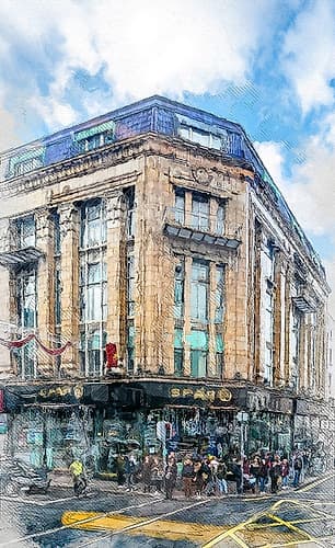 Dublin City Watercolor Art Ireland (3) Art Print