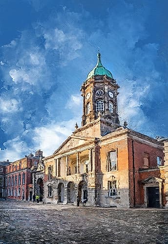 Dublin City Watercolor Art Ireland (8) Classical Print
