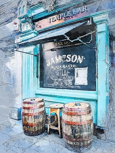 Dublin City Watercolor Art Ireland (18) Nature Print