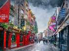 Dublin City Watercolor Art Ireland (22) Art Print