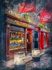 Dublin City Watercolor Art Ireland (23) Art Print
