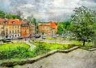 Warsaw City Watercolor Art Poland (8) Art Print