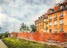 Warsaw City Watercolor Art Poland (32) Art Print