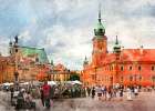Warsaw City Watercolor Art Poland (36) Art Print