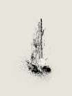 Brush splatters #4 Abstract Art Print