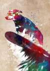 Sport Surfing Dog Art (2) Art Print
