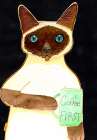 coffee cat 2 Siamese Art Print