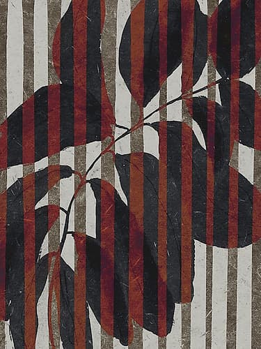 Plant And Stripes Art Print