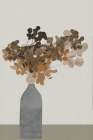 Rust Brown Dried Flowers In Vase On Table 2 Art Print