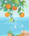 Amalfi Oranges Art Print