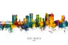 Fort Worth Texas Skyline Art Print