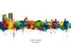 San Juan Puerto Rico Skyline Art Print