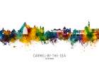 Carmel-by-the-Sea California Skyline Art Print