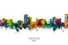 Kingston Jamaica Skyline Art Print