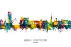 Hemel Hempstead England Skyline Art Print