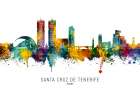 Santa Cruz de Tenerife Spain Skyline Art Print