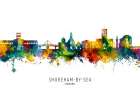 Shoreham-by-Sea England Skyline Art Print