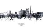 Brasilia Brazil Skyline Art Print