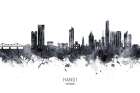 Hanoi (Saigon) Vietnam Skyline Art Print