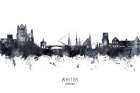 Whitby England Skyline Art Print