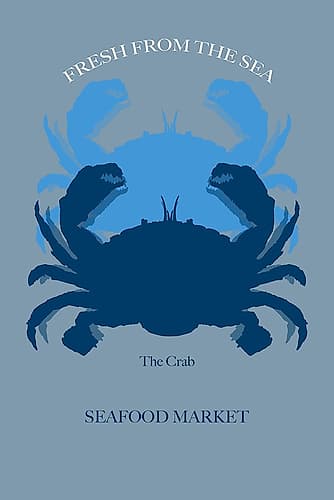 Crab Poster 3 Modern Print