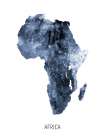 Africa Watercolor Map Art Print