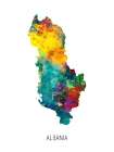 Albania Watercolor Map Art Print