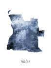 Angola Watercolor Map Art Print