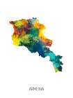 Armenia Watercolor Map Art Print