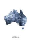 Australia Watercolor Map Art Print