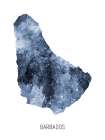 Barbados Watercolor Map Art Print