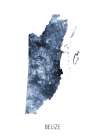 Belize Watercolor Map Art Print