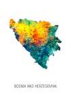 Bosnia and Herzegovina Watercolor Map Art Print