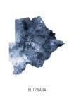 Botswana Watercolor Map Art Print
