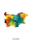 Bulgaria Watercolor Map Art Print