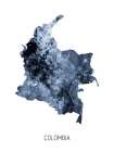 Colombia Watercolor Map Art Print